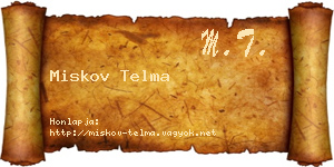 Miskov Telma névjegykártya